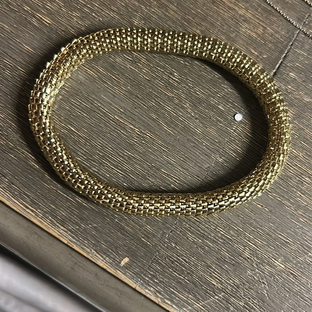 Gold Toned‎ Vintage Roll On Snake Bracelet